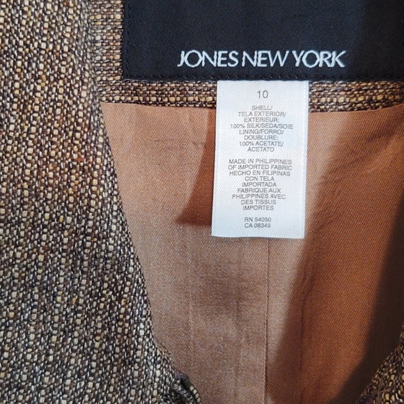 Jones NY timeless silk tweed jacket size 10 - Picture 3 of 5